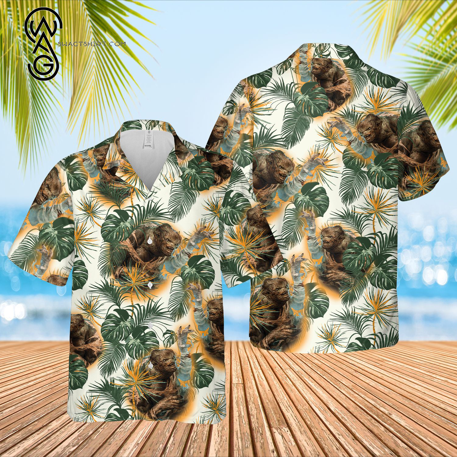 Game Magic The Gathering Clackbridge Troll Hawaiian Shirt Game Magic The Gathering Clackbridge Troll Hawaiian Shirt