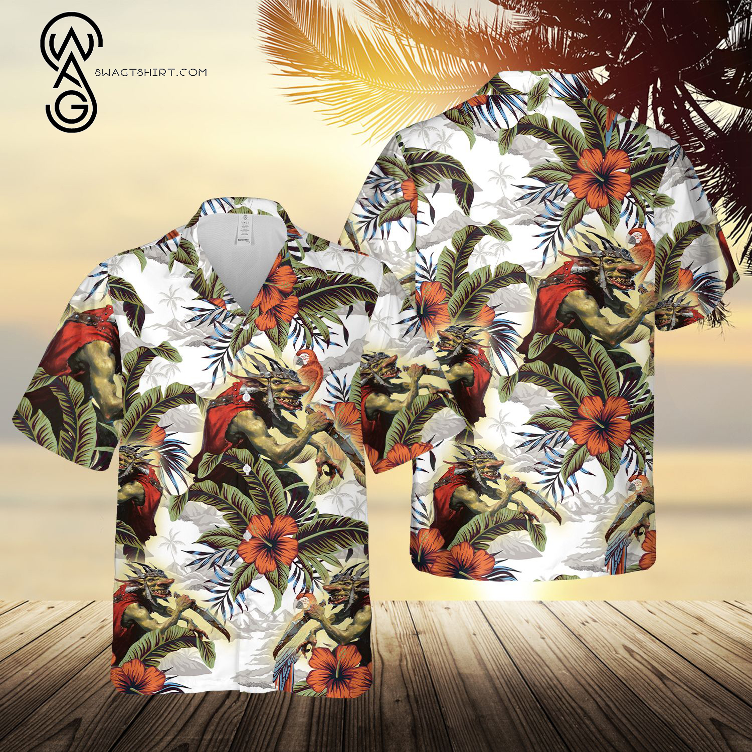 Game Magic The Gathering Krenko Mob Boss Hawaiian Shirt Game Magic The Gathering Krenko Mob Boss Hawaiian Shirt