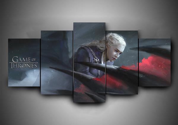 Game Of Thrones 16 - Movie 5 Panel Canvas Art Wall Decor Game Of Thrones 16 - Movie 5 Panel Canvas Art Wall Decor