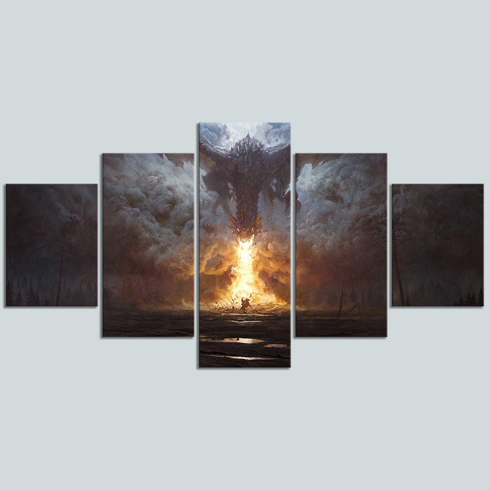 Game Of Thrones 19 Movie - 5 Panel Canvas Art Wall Decor Game Of Thrones 19 Movie - 5 Panel Canvas Art Wall Decor