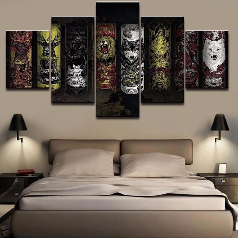 Game Of Thrones 41 - Movie 5 Panel Canvas Art Wall Decor Game Of Thrones 41 - Movie 5 Panel Canvas Art Wall Decor