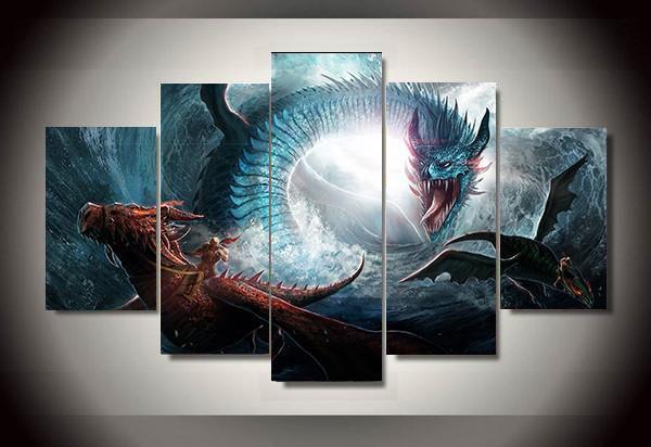 Game Of Thrones 6 - Movie 5 Panel Canvas Art Wall Decor Game Of Thrones 6 - Movie 5 Panel Canvas Art Wall Decor
