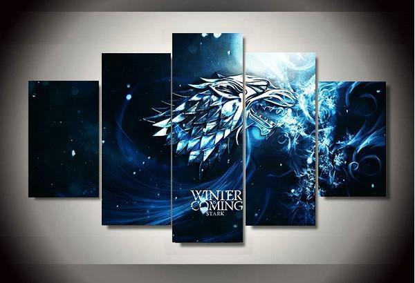 Game Of Thrones 7 - Movie 5 Panel Canvas Art Wall Decor Game Of Thrones 7 - Movie 5 Panel Canvas Art Wall Decor