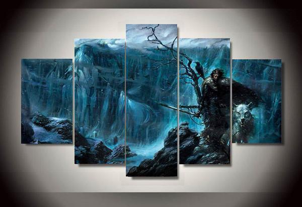 Game Of Thrones 8 - Movie 5 Panel Canvas Art Wall Decor Game Of Thrones 8 - Movie 5 Panel Canvas Art Wall Decor
