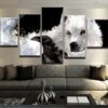 Game Of Thrones Ghost And Crow 1 - Movie 5 Panel Canvas Art Wall Decor