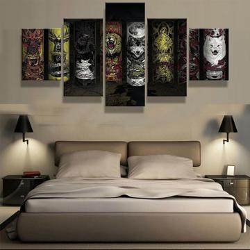 Game Of Thrones Great Houses 1 - Movie 5 Panel Canvas Art Wall Decor Game Of Thrones Great Houses 1 - Movie 5 Panel Canvas Art Wall Decor