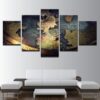 Game Of Thrones Inspired Map - Abstract 5 Panel Canvas Art Wall Decor