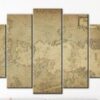 Game Of Thrones Map 4 - Movie 5 Panel Canvas Art Wall Decor
