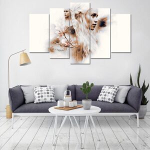 Game Of Thrones Mother Of Dragons - Movie 5 Panel Canvas Art Wall Decor