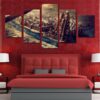 Game Of Thrones Opening - Movie 5 Panel Canvas Art Wall Decor