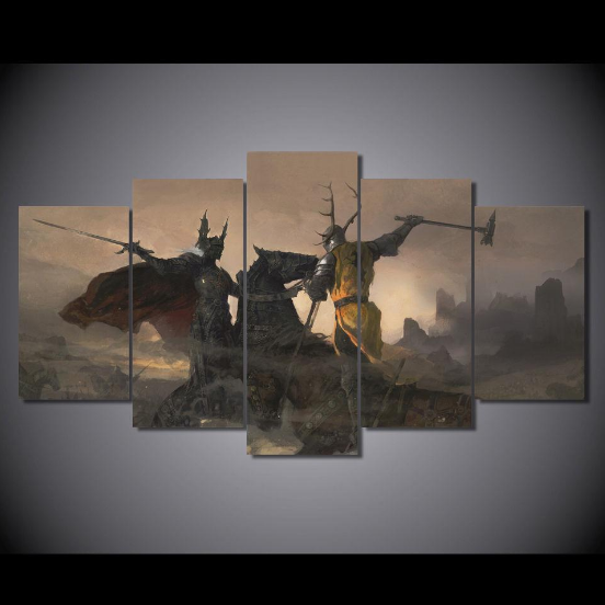 Game Of Thrones The Battle Trident 1 - Movie 5 Panel Canvas Art Wall Decor Game Of Thrones The Battle Trident 1 - Movie 5 Panel Canvas Art Wall Decor