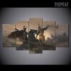 Game Of Thrones: The Battle - Movie 5 Panel Canvas Art Wall Decor