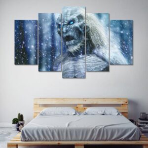 Game Of Thrones White Walker - Movie 5 Panel Canvas Art Wall Decor