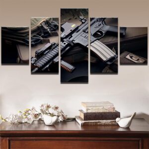 Game Toys Gun - Gaming 5 Panel Canvas Art Wall Decor