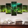 Game World Of Warcraft Character 01 - Gaming 5 Panel Canvas Art Wall Decor