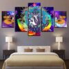 Ganesha 14 - Religion 5 Panel Canvas Art Wall Decor