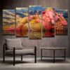 Ganesha 16 - Religion 5 Panel Canvas Art Wall Decor