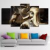 Ganesha Hindu 1 - Religion 5 Panel Canvas Art Wall Decor