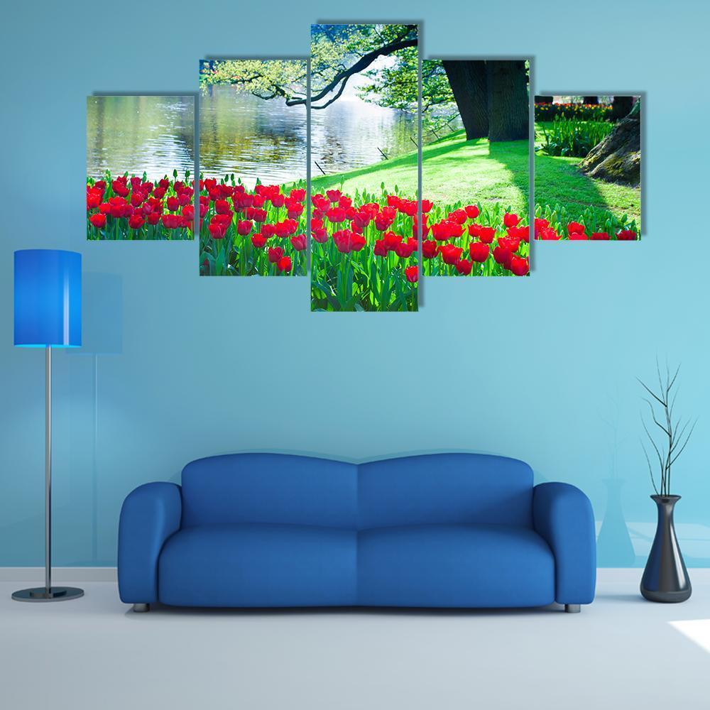 Garden Landscape - Nature 5 Panel Canvas Art Wall Decor Garden Landscape - Nature 5 Panel Canvas Art Wall Decor