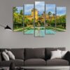 Gardens Of The Alcazar De Los Reyes Cristianos - Nature 5 Panel Canvas Art Wall Decor