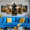 Gears Of War 4 - Movie 5 Panel Canvas Art Wall Decor