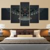 Geometric Figure - Abstract 5 Panel Canvas Art Wall Decor