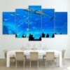 Georgia Aquarium Whale Shark - Ocean 5 Panel Canvas Art Wall Decor