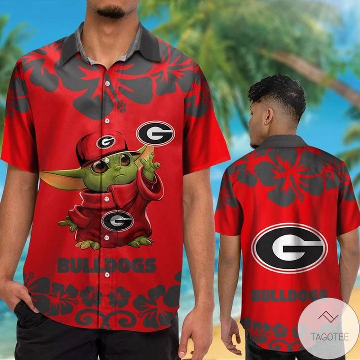Georgia Bulldogs Baby Yoda Hawaiian Shirt Georgia Bulldogs Baby Yoda Hawaiian Shirt