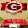 Georgia Bulldogs Football Team Sport - 5 Panel Canvas Art Wall Decor