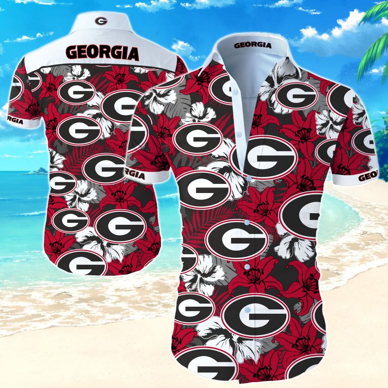 Georgia Bulldogs Hawaiian Shirt Summer Button Up Georgia Bulldogs Hawaiian Shirt Summer Button Up