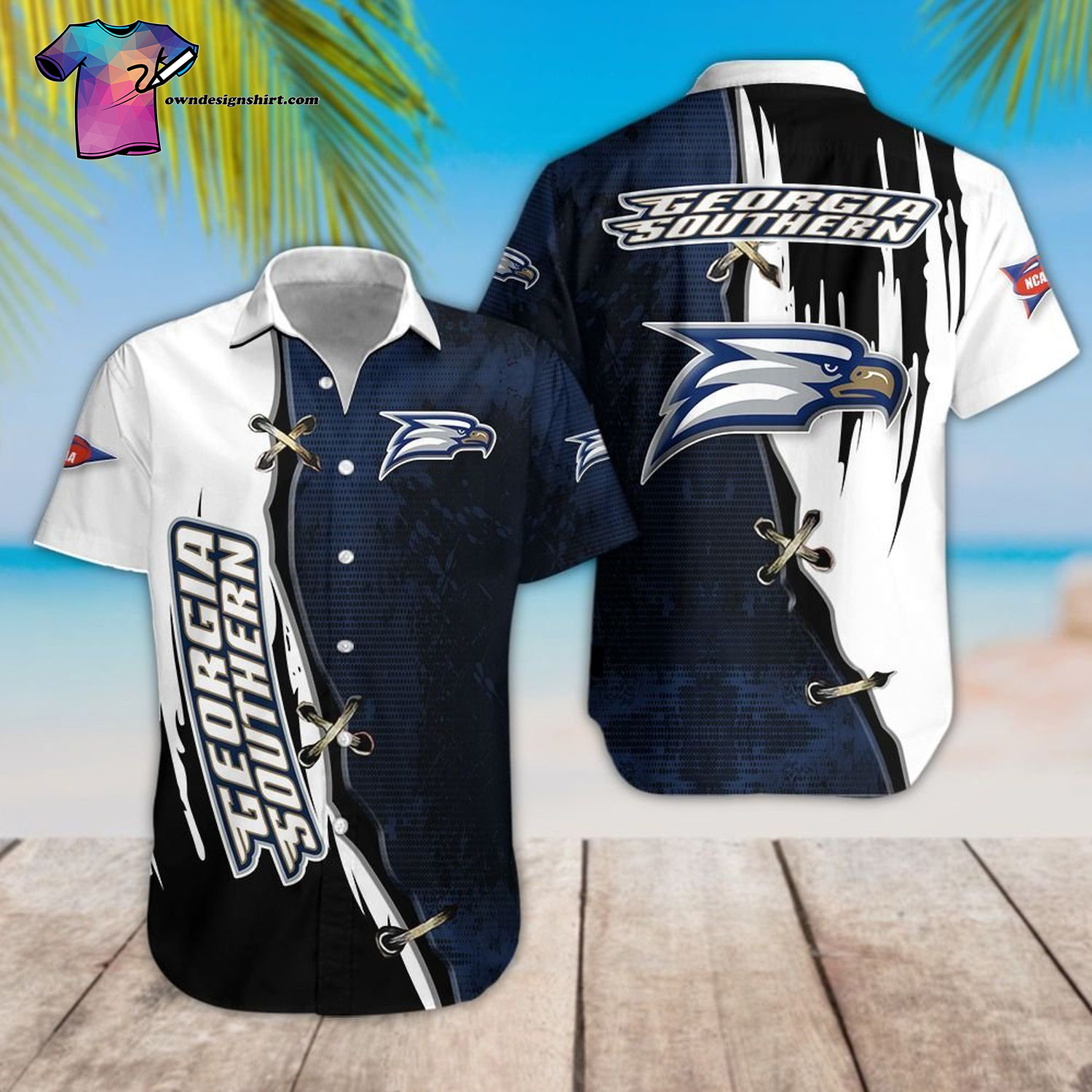 Georgia Southern Eagles Football Team Hawaiian Shirt Georgia Southern Eagles Football Team Hawaiian Shirt