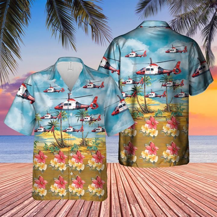 German Air Medical Services Helicopter 2 Hawaiian Shirt German Air Medical Services Helicopter 2 Hawaiian Shirt
