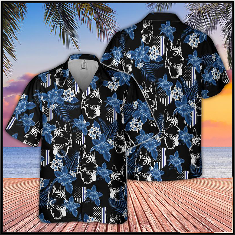 German Shepherd Police Seamless Hawaiian Shirt German Shepherd Police Seamless Hawaiian Shirt