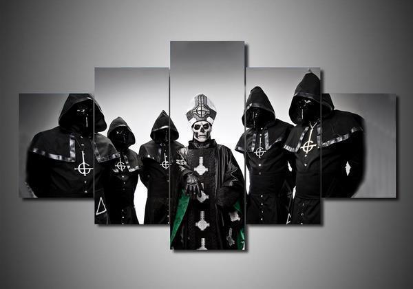 Ghost 1 - Music 5 Panel Canvas Art Wall Decor Ghost 1 - Music 5 Panel Canvas Art Wall Decor