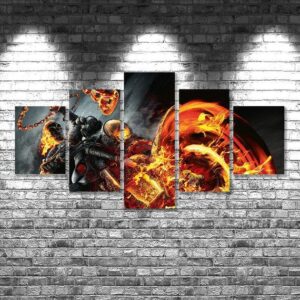 Ghost Rider - Movie 5 Panel Canvas Art Wall Decor