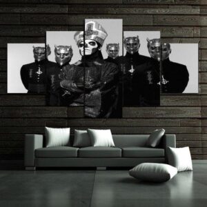 Ghost - Swedish Heavy Metal Band - Music 5 Panel Canvas Art Wall Decor