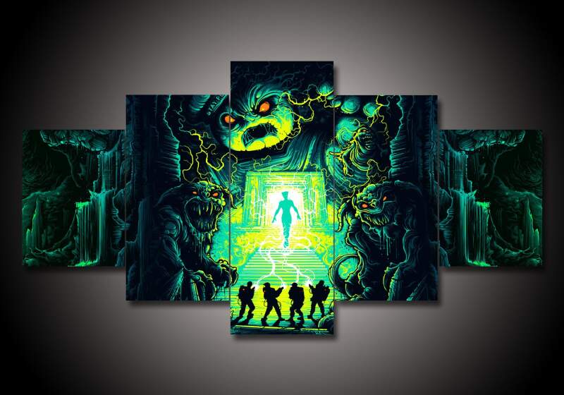 Ghostbuster - Movie 5 Panel Canvas Art Wall Decor Ghostbuster - Movie 5 Panel Canvas Art Wall Decor