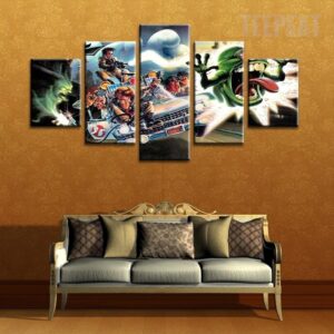 Ghostbusters 3D Wall Art - Gaming 5 Panel Canvas Art Wall Decor