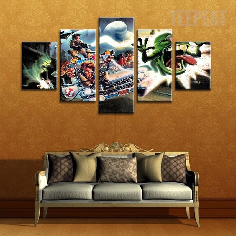Ghostbusters 3D Wall Art - Gaming 5 Panel Canvas Art Wall Decor Ghostbusters 3D Wall Art - Gaming 5 Panel Canvas Art Wall Decor