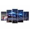 Ghostbusters Ecto-1 - Automative 5 Panel Canvas Art Wall Decor