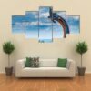 Giant Thai Naga Statue In The Phu Manorom Temple - Abstract Animal 5 Panel Canvas Art Wall Decor