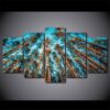 Giant Trees Forest 01 - Nature 5 Panel Canvas Art Wall Decor