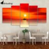 Gift Sunset - nature 5 Panel Canvas Art Wall Decor