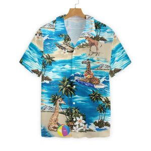 Giraffe Beach Hawaiian Shirt
