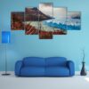 Glacier Perito Moreno National Park In Autumn - Nature 5 Panel Canvas Art Wall Decor