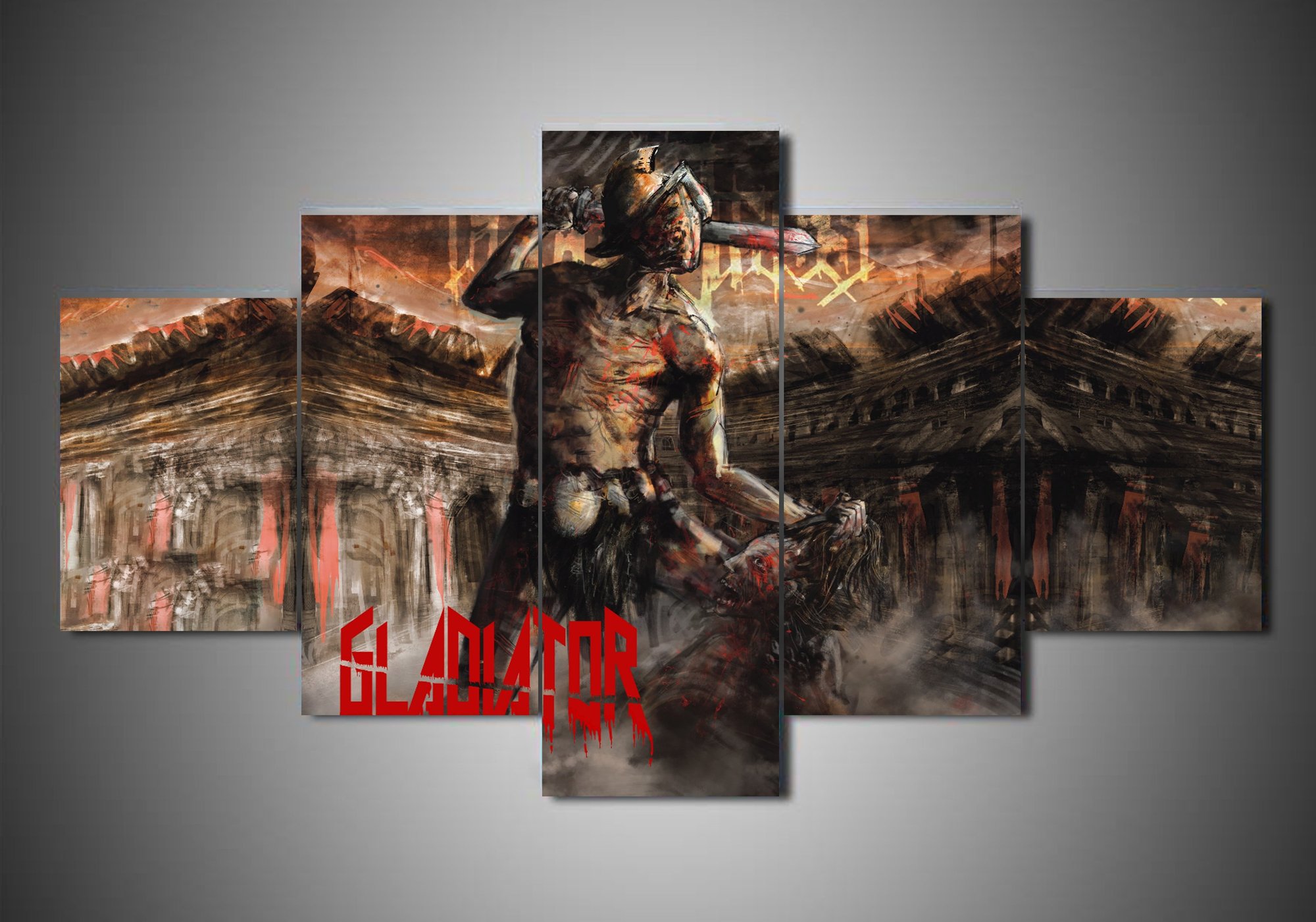 Gladiator 1 - Movie 5 Panel Canvas Art Wall Decor Gladiator 1 - Movie 5 Panel Canvas Art Wall Decor
