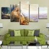 Glory To God Jesus Christ - Religion 5 Panel Canvas Art Wall Decor