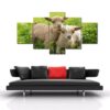 Goat Twins 01 - Animal 5 Panel Canvas Art Wall Decor