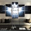 God Goals & Grind - Abstract 5 Panel Canvas Art Wall Decor