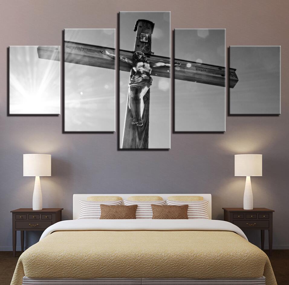 God Jesus 3 - Religion 5 Panel Canvas Art Wall Decor God Jesus 3 - Religion 5 Panel Canvas Art Wall Decor
